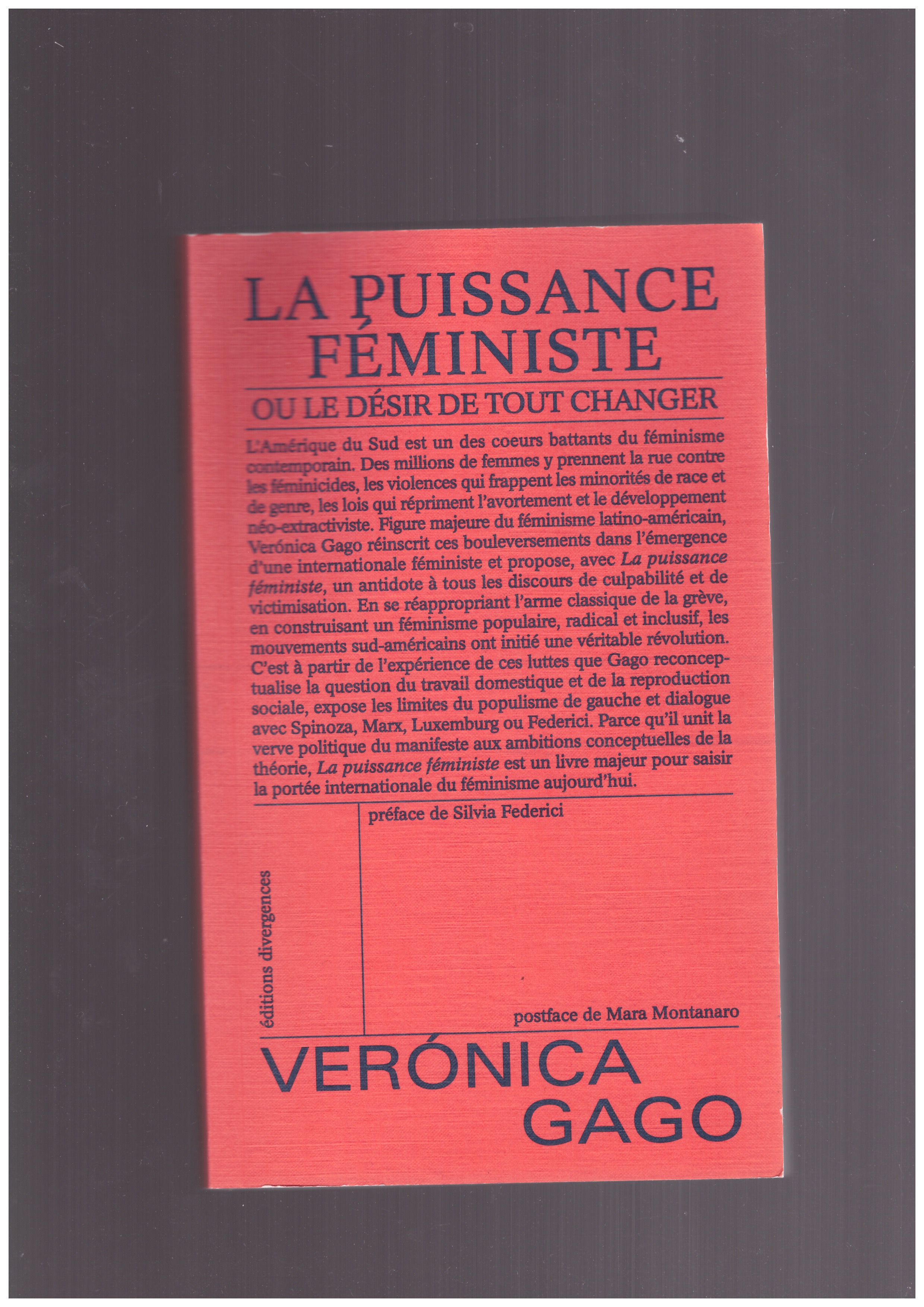 GAGO, Verónica - La puissance féministe